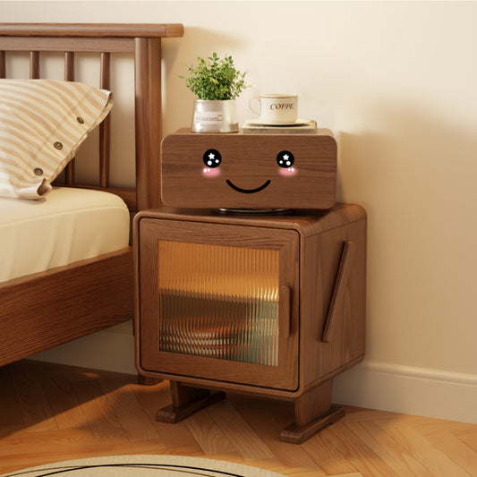 Solid Wood Robot Nightstand