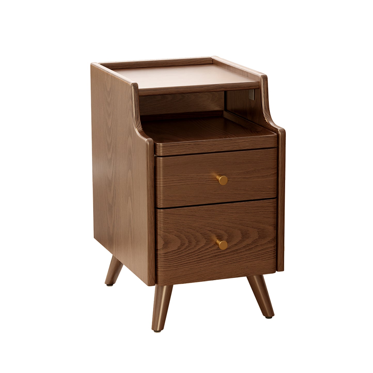 Narrow bedside table, solid wood bedside table with drawers, narrow edge small bedside table in the bedroom, simple and modern bedroom storage cabinet