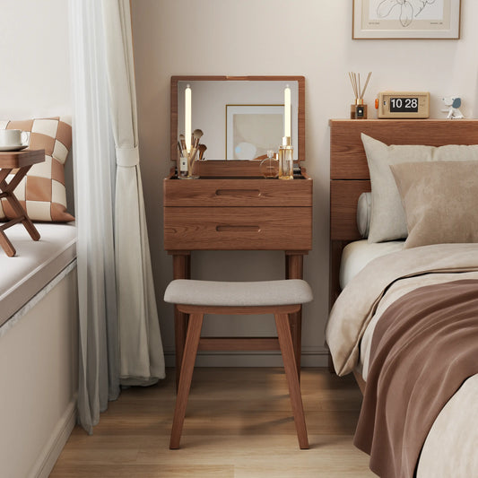 Vanity Desk with Mirror & Lights