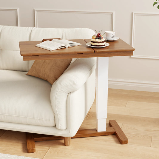 Adjustable Solid Wood Overbed Table - Kaslandi Furniture