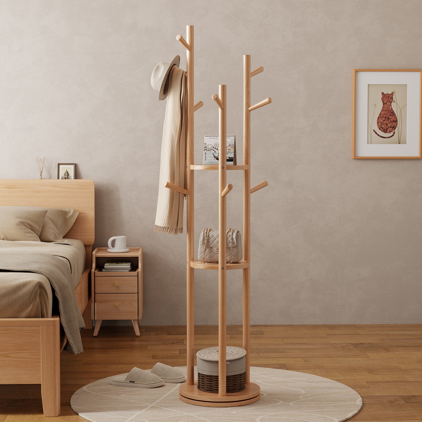 Rotary Coat Rack Stand