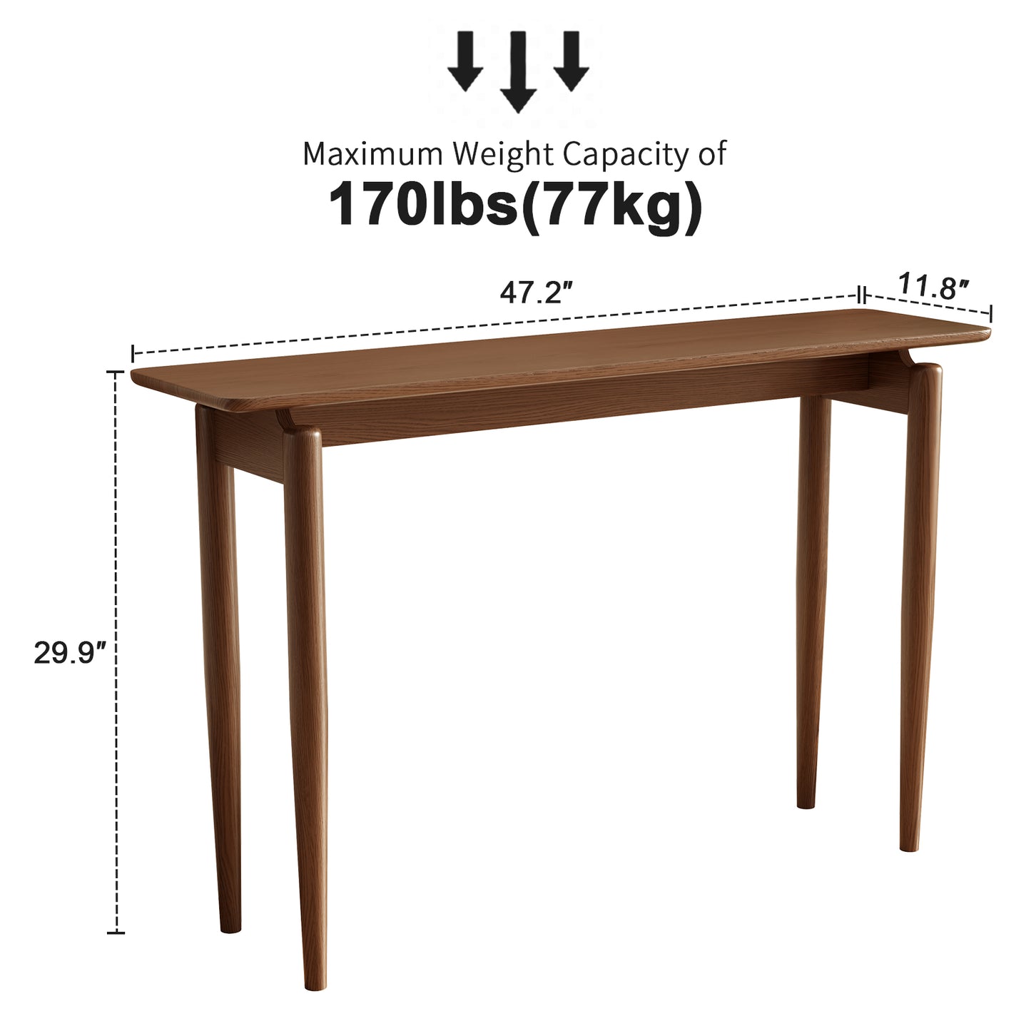 Wood Console Table, Modern Console Table, Narrow Entryway Table, Sofa Table, Hallway Tables for Entryway, Bedroom, Living Room, Foyer