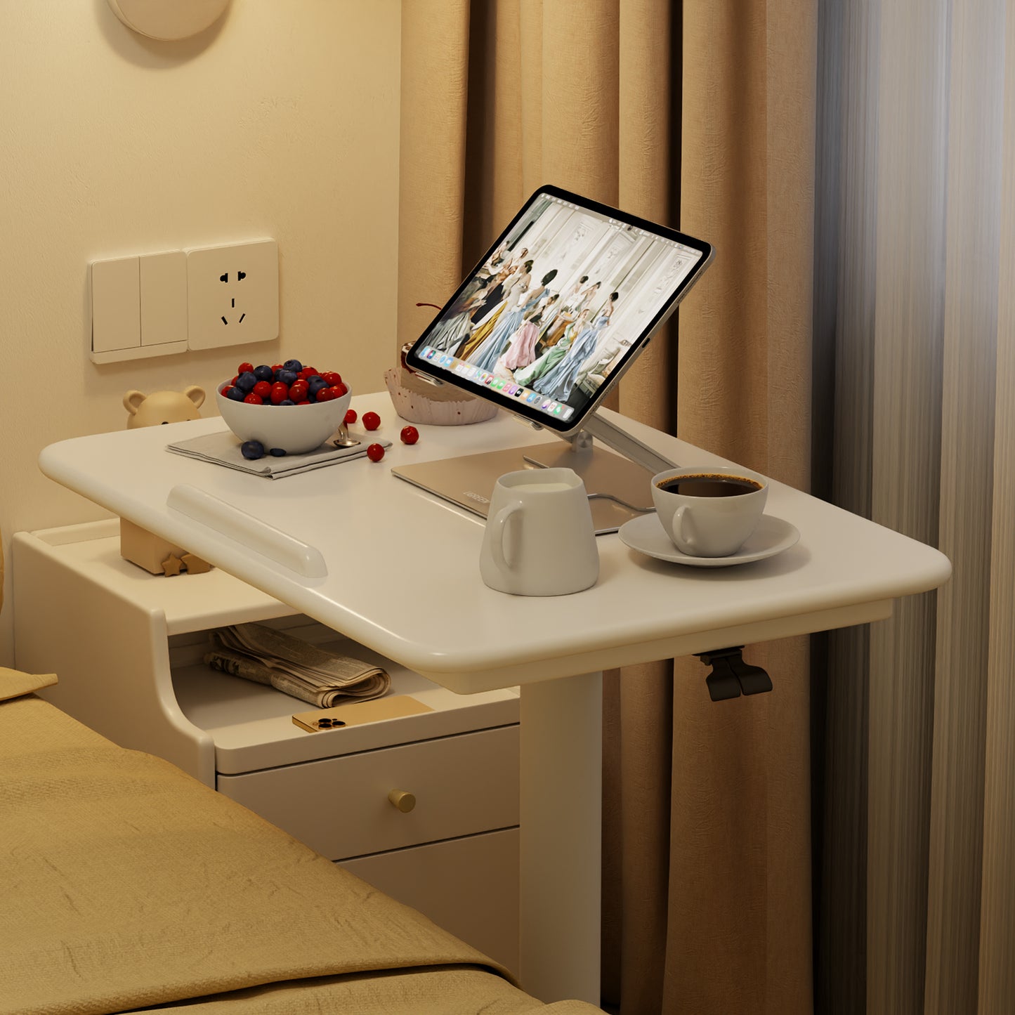 Rolling Standing Desk with Adjustable Height