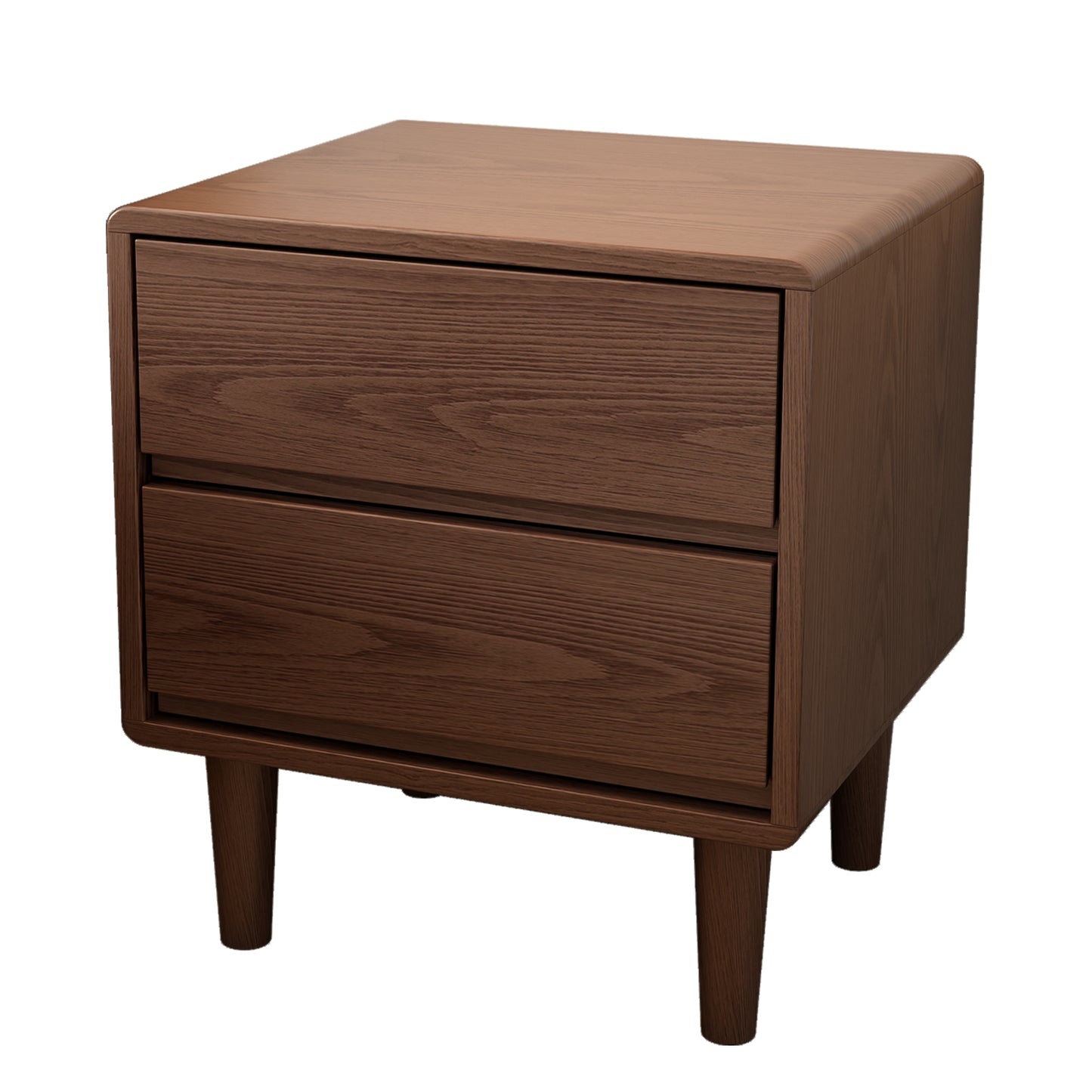 olid Wood Nightstand,Nightstand with Drawers,Mid Century Modern Nightstand Small Nightstand for Bedroom, Dorm and Living Room,Walnut nightstand