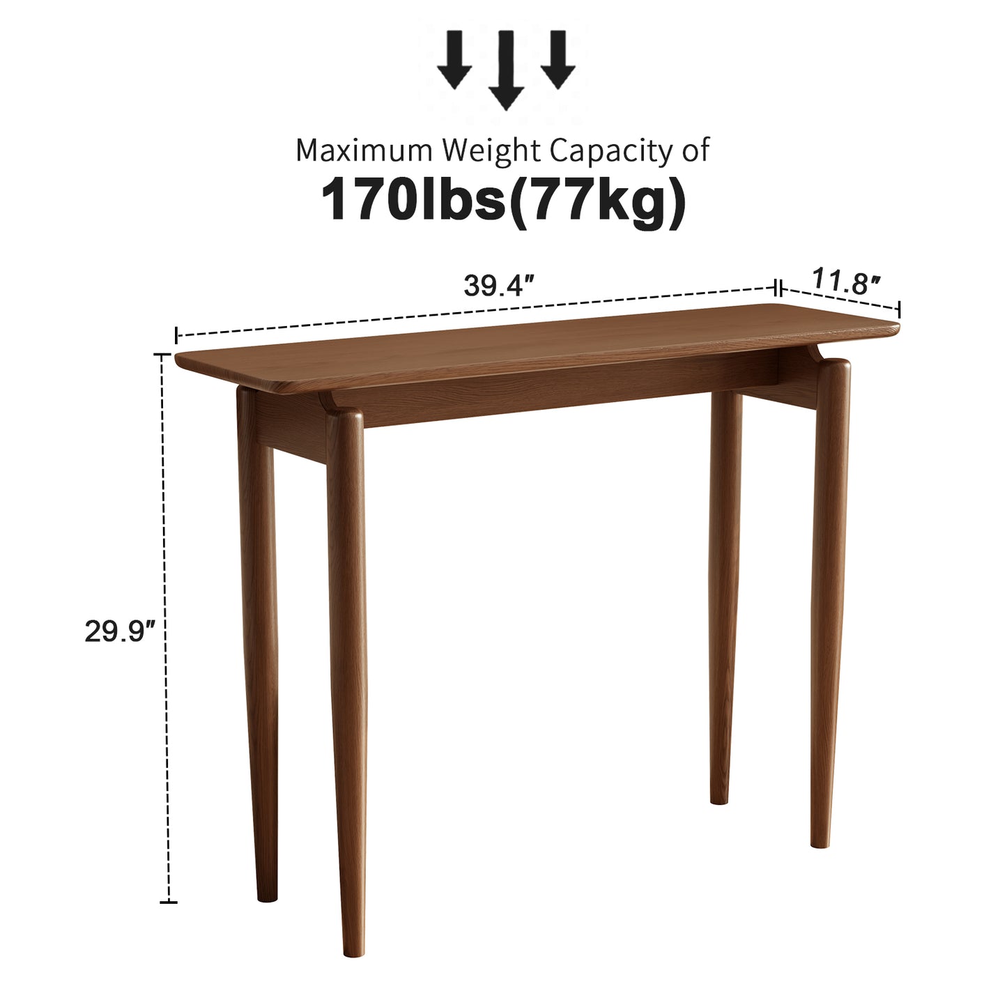 Wood Console Table, Modern Console Table, Narrow Entryway Table, Sofa Table, Hallway Tables for Entryway, Bedroom, Living Room, Foyer