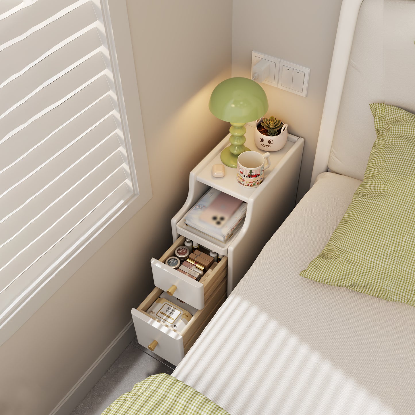Small Nightstand with Drawers