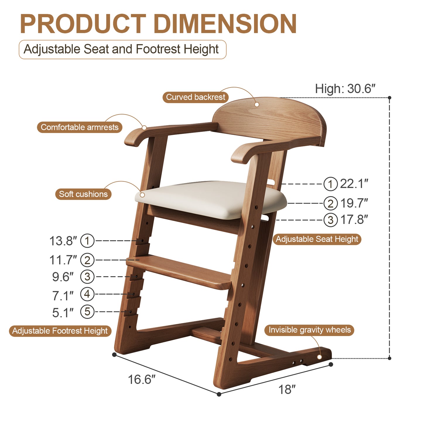Adjustable High Chair for Babies