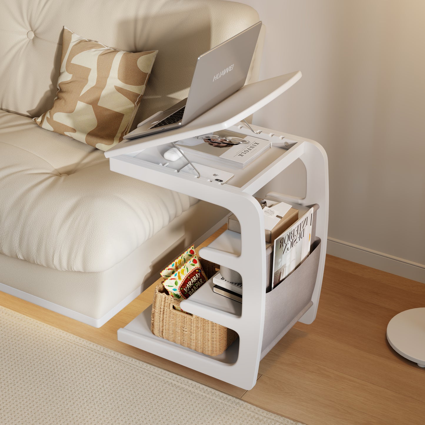 C Shaped Table for Couch