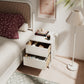Mid - Century Modern Solid Wood Nightstand with 2 - 3 Hidden Drawers - iKaslandi