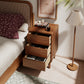 Mid - Century Modern Solid Wood Nightstand with 2 - 3 Hidden Drawers - iKaslandi