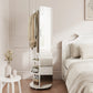 Full - Length Mirror with Storage, Clothing Rack & Wheels - iKaslandi