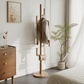 Solid Wood Cactus Coat Rack Stand – Modern Freestanding Coat Tree - iKaslandi