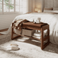 Solid Wood Storage Entryway Bench with Shoe Rack & Padded Seat - iKaslandi