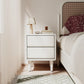 Mid - Century Modern Solid Wood Nightstand with 2 - 3 Hidden Drawers - iKaslandi