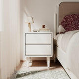 Mid-Century Solid Wood Nightstand with 2 or 3 Drawers