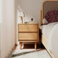 Mid - Century Modern Solid Wood Nightstand with 2 - 3 Hidden Drawers - iKaslandi
