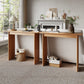 Solid Rubberwood Console Table | Mid-Century Modern Entryway Table