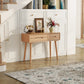Solid Wood Vanity Desk with Detachable Lighted Mirror | Converts to Writing Desk - Kaslandi Furniture