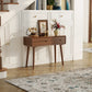 Solid Wood Vanity Desk with Detachable Lighted Mirror | Converts to Writing Desk - Kaslandi Furniture
