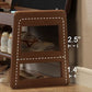 Solid Wood Storage Entryway Bench with Shoe Rack & Padded Seat - Kaslandi Furniture