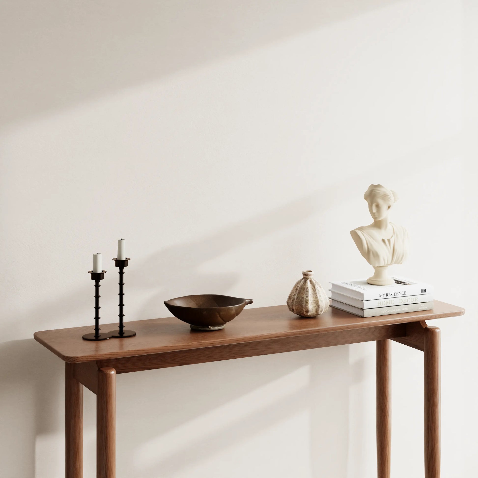 Solid Wood Narrow Console Table for Entryway & Living Room - iKaslandi