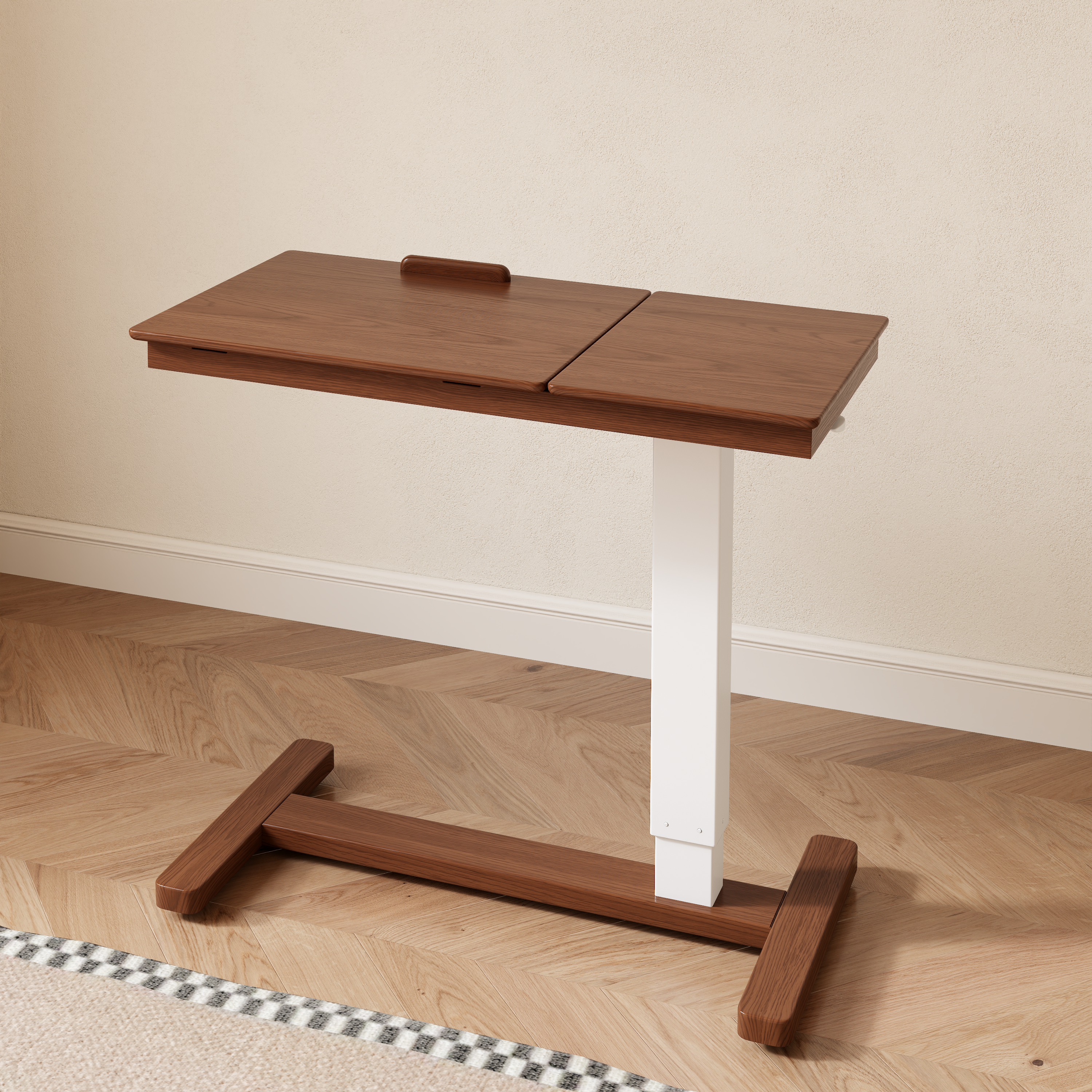 Adjustable Solid Wood Overbed Table