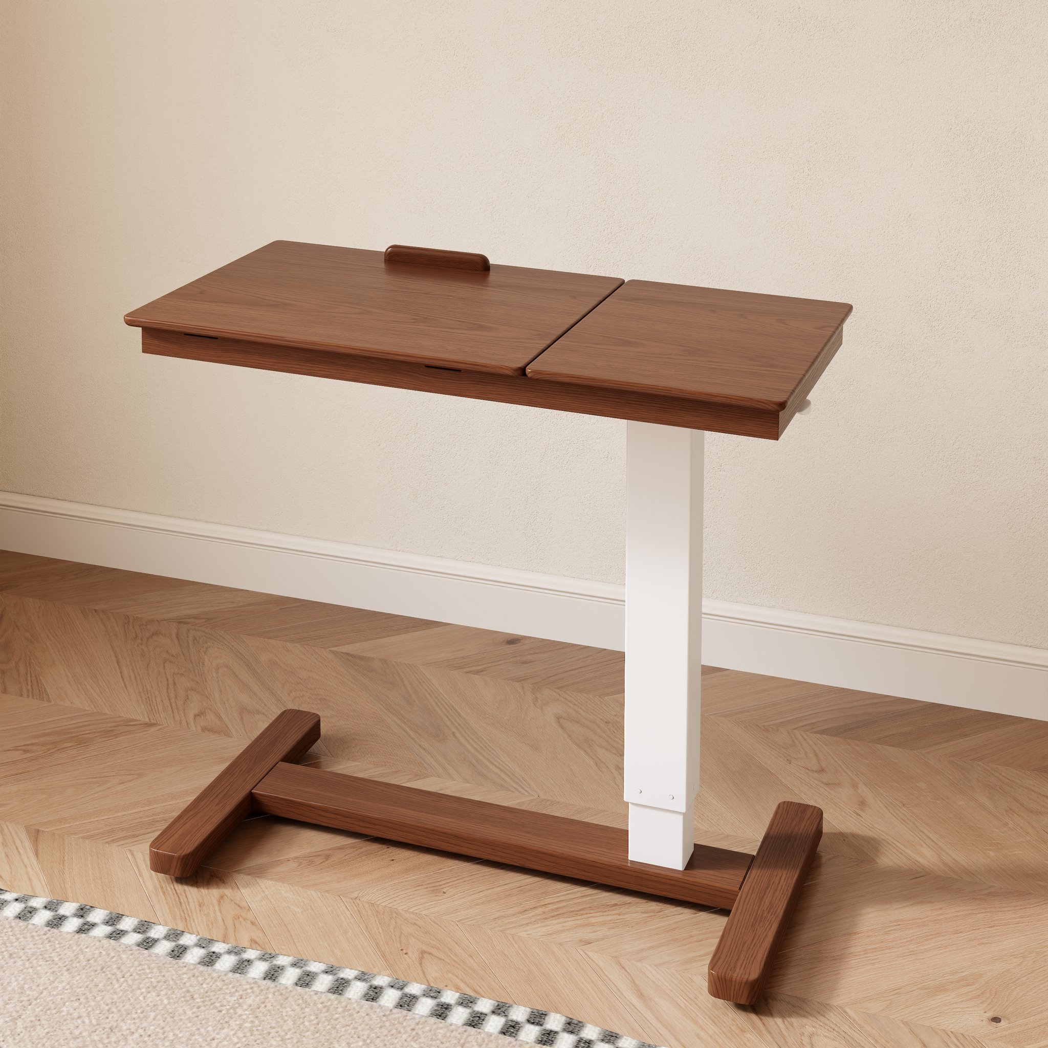 Adjustable Solid Wood Overbed Table