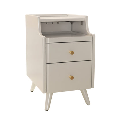 Narrow bedside table, solid wood bedside table with drawers, narrow edge small bedside table in the bedroom, simple and modern bedroom storage cabinet