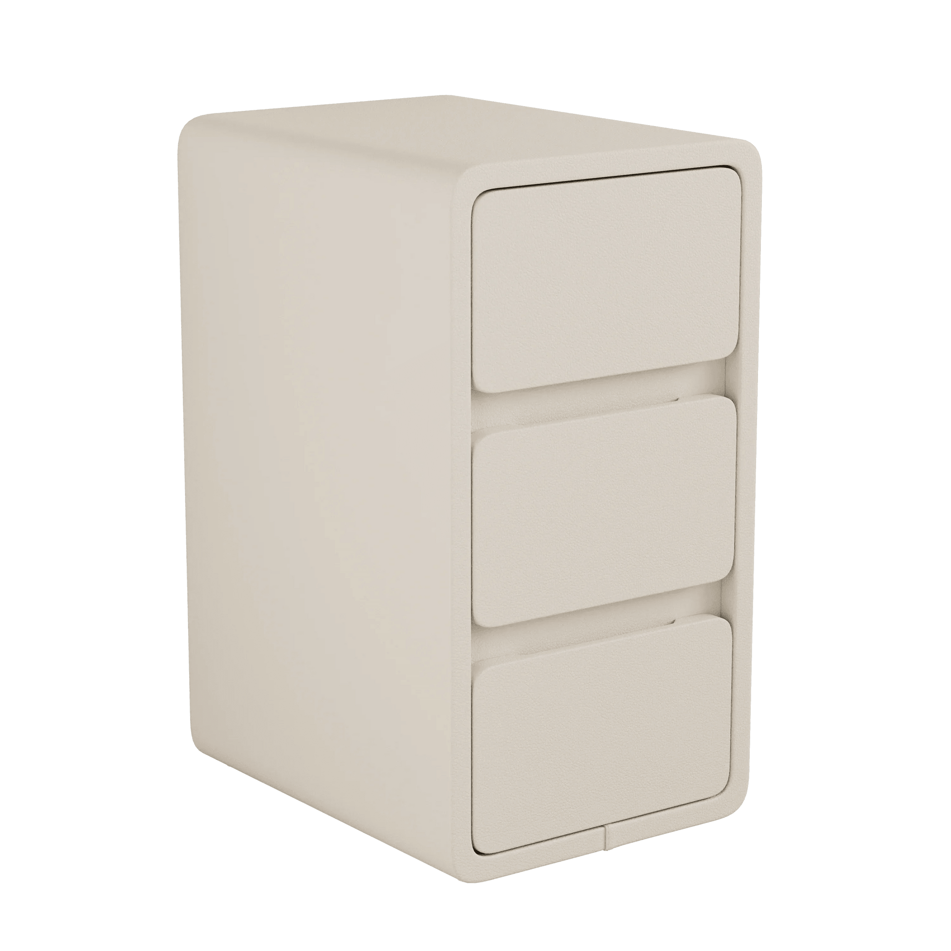 3 Tier Narrow White Nightstand - Kaslandi Furniture
