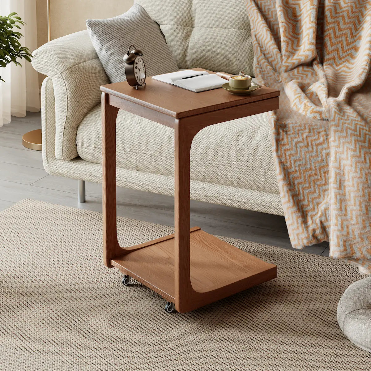 2-Tier C-Shaped Side Table – Perfect for Sofa, Bed, or Laptop