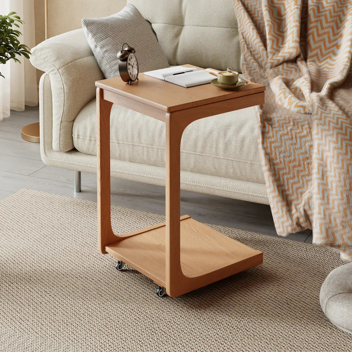 2-Tier C-Shaped Side Table – Perfect for Sofa, Bed, or Laptop