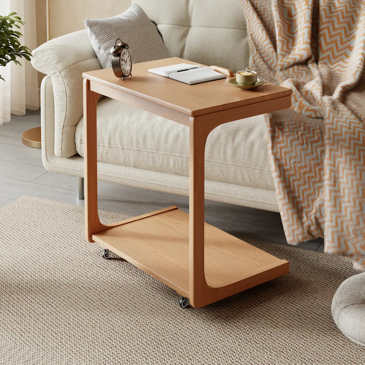 2-Tier C-Shaped Side Table – Perfect for Sofa, Bed, or Laptop