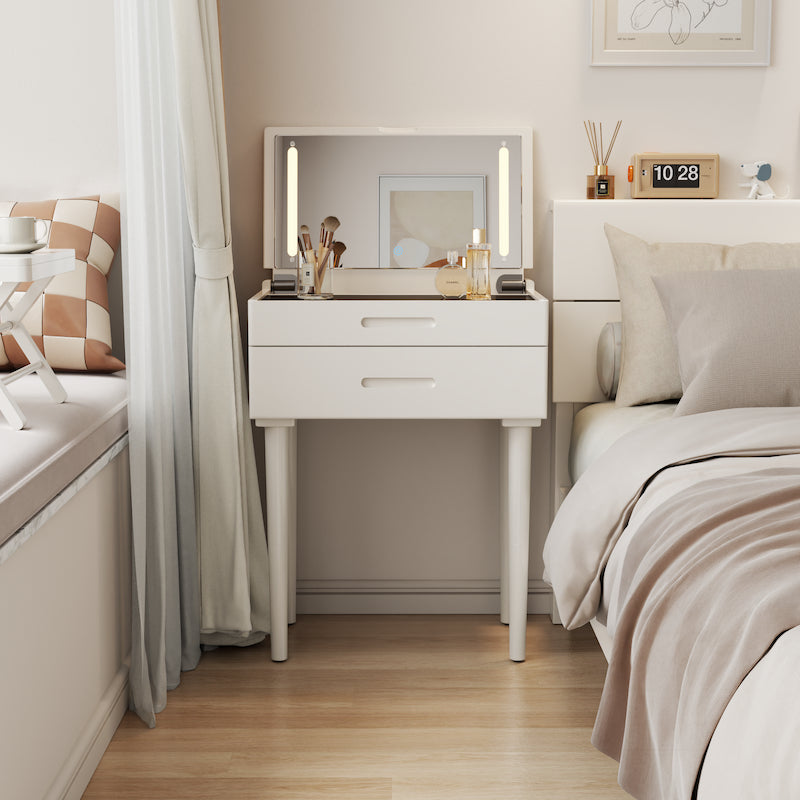 Vanity Desk with Mirror & Lights
