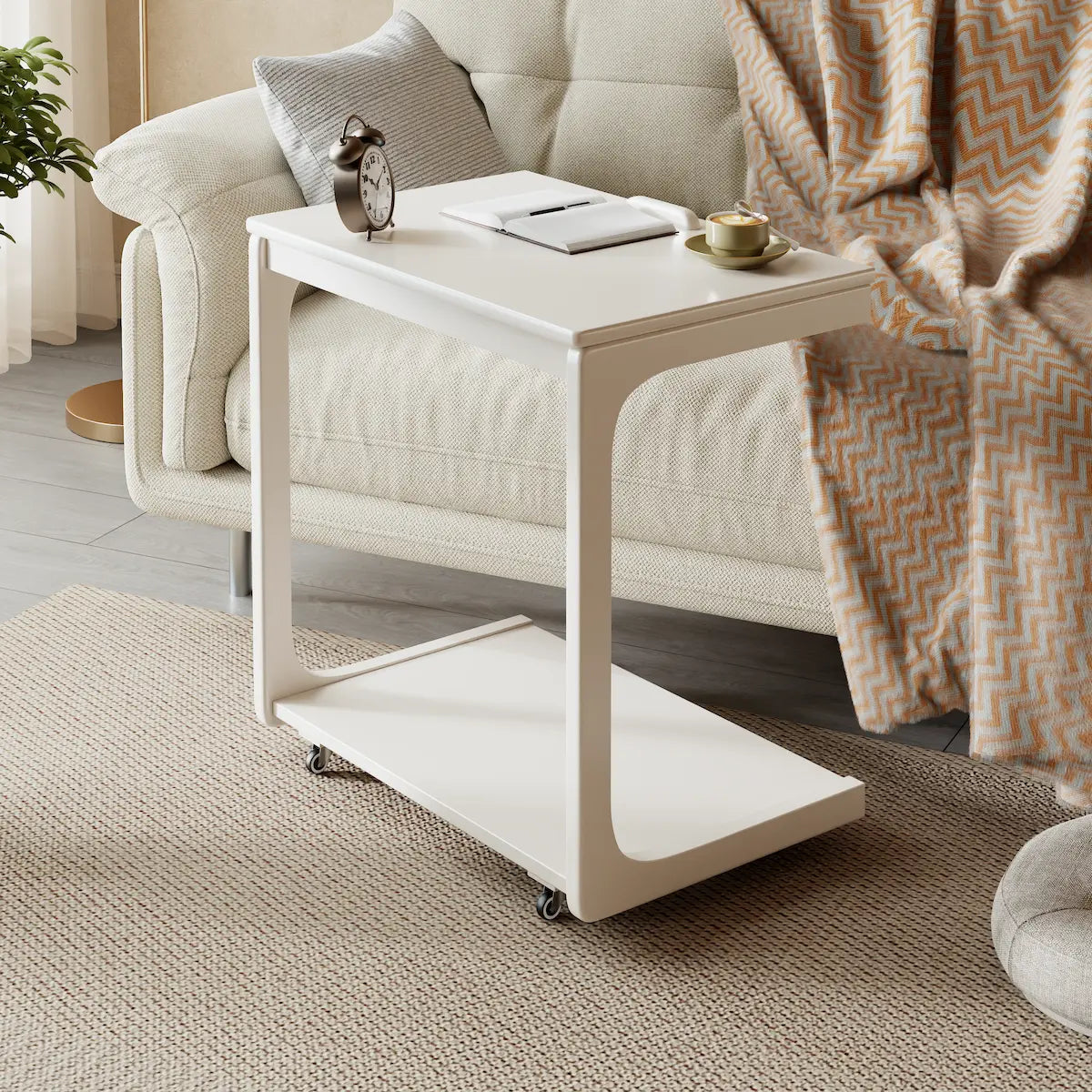 2-Tier C-Shaped Side Table – Perfect for Sofa, Bed, or Laptop