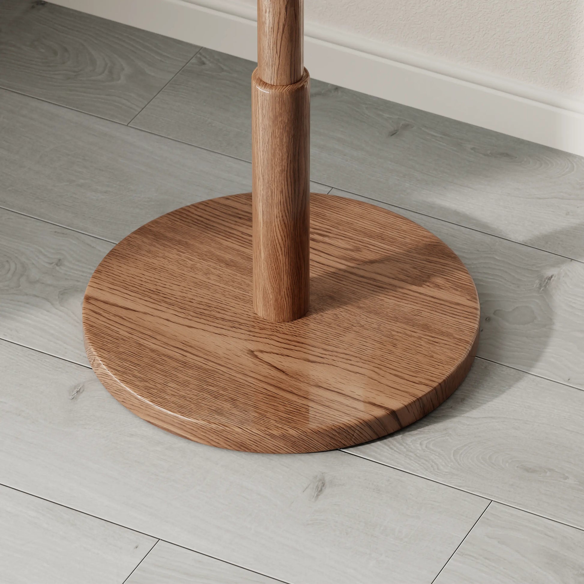 Solid Wood Cactus Coat Rack Stand – Modern Freestanding Coat Tree - iKaslandi