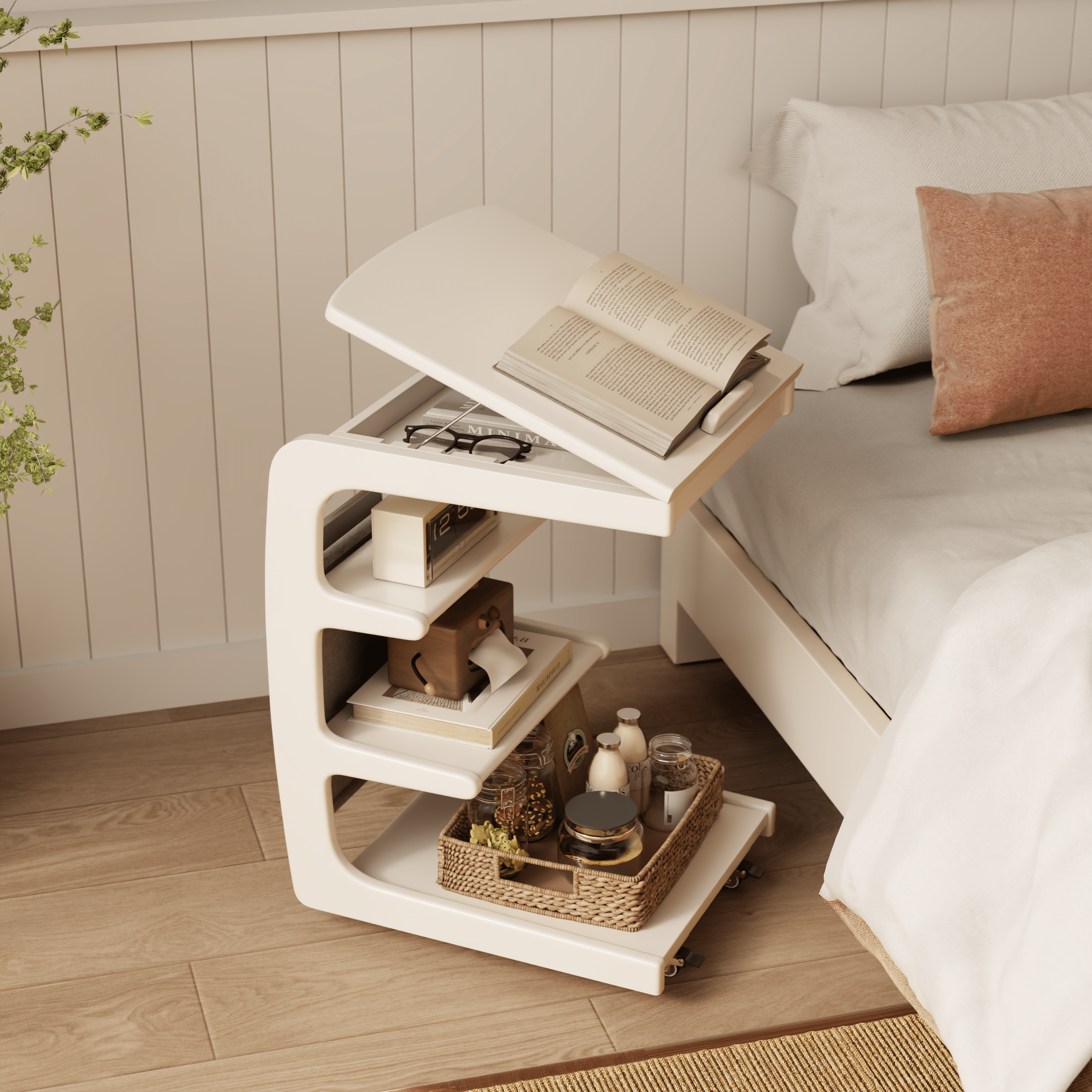 C Shaped Table for Couch - Kaslandi Furniture