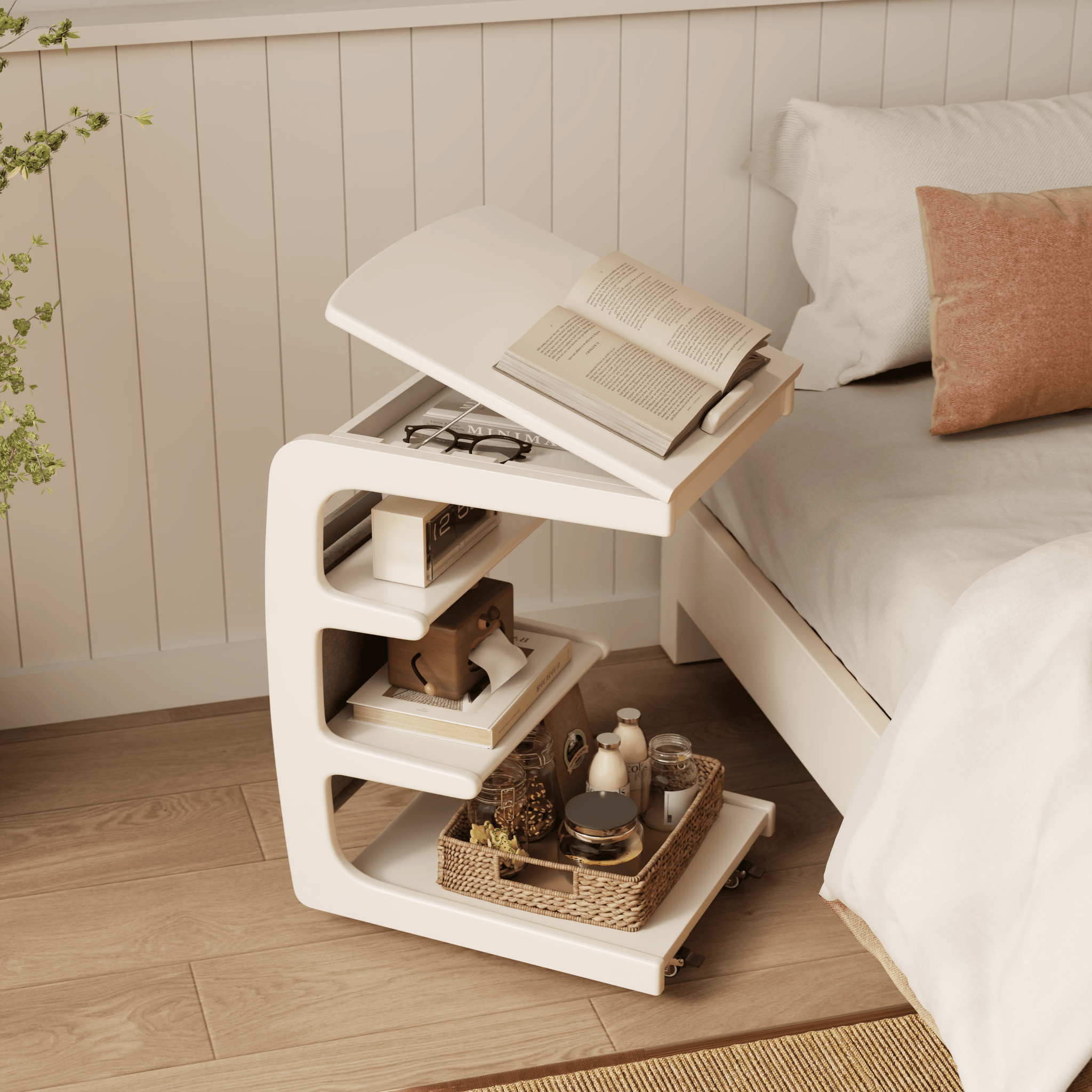 C Shaped Table for Couch - Kaslandi Furniture