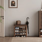 Wooden 3 - Tier Shoe Rack Bench with PU Leather Cushion - Kaslandi Furniture