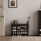Wooden 3 - Tier Shoe Rack Bench with PU Leather Cushion - Kaslandi Furniture