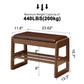 Solid Wood Storage Entryway Bench with Shoe Rack & Padded Seat - iKaslandi