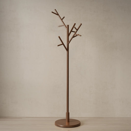 Solid Wood Freestanding Coat Rack with 12 Hooks - Kaslandi Furniture