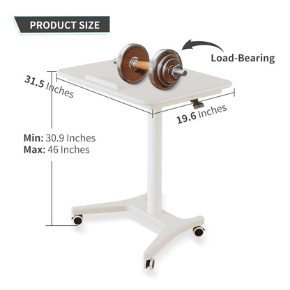 Rolling Standing Desk with Adjustable Height