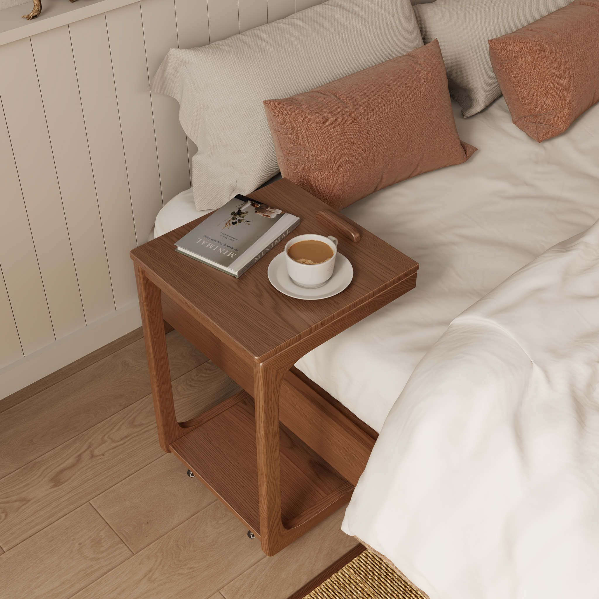 C-shaped couch table