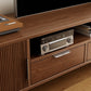 Fluted TV Stand with Storage Drawers and Cabinet — Fits 55"-65" TVs
