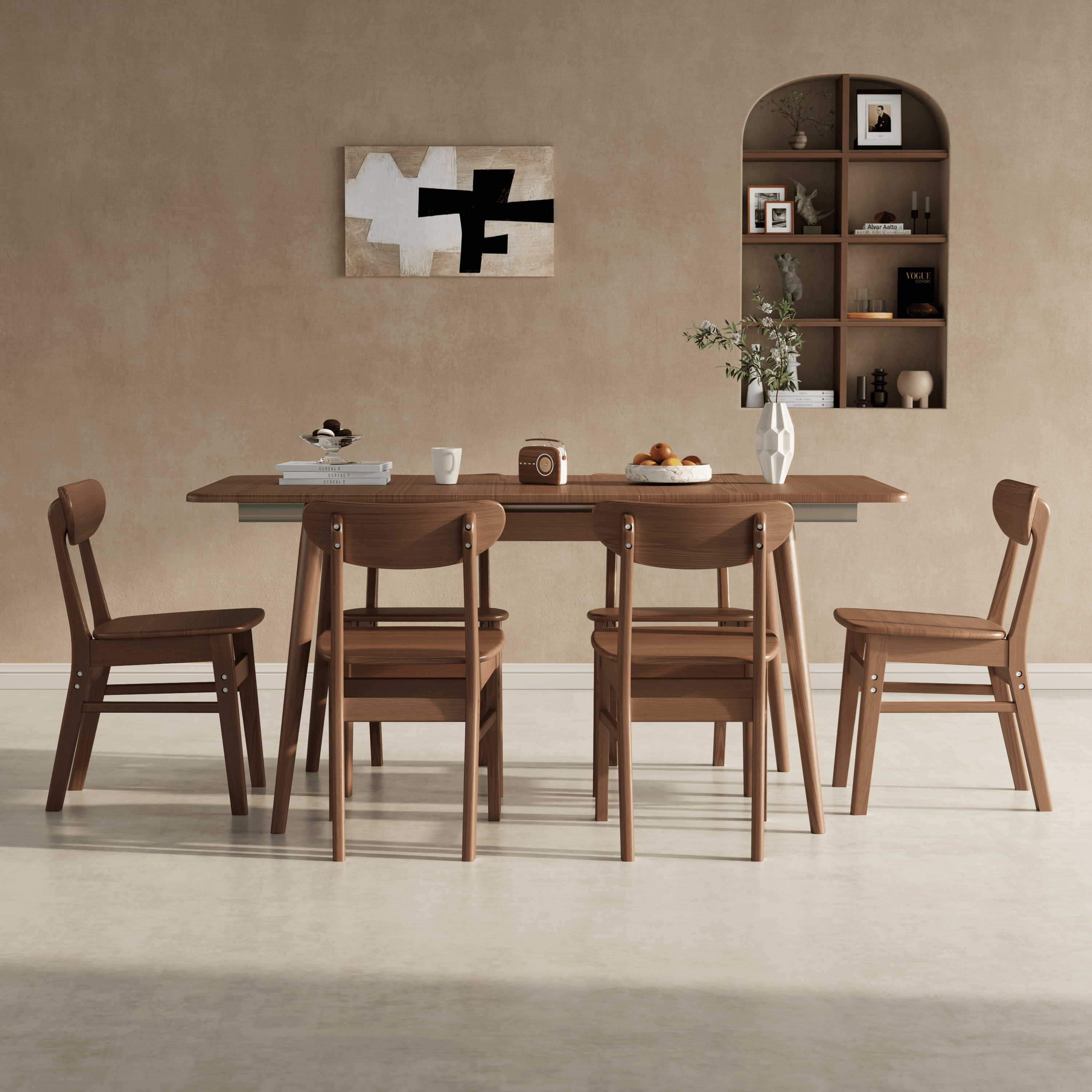 Extendable Dining Table for 4-8