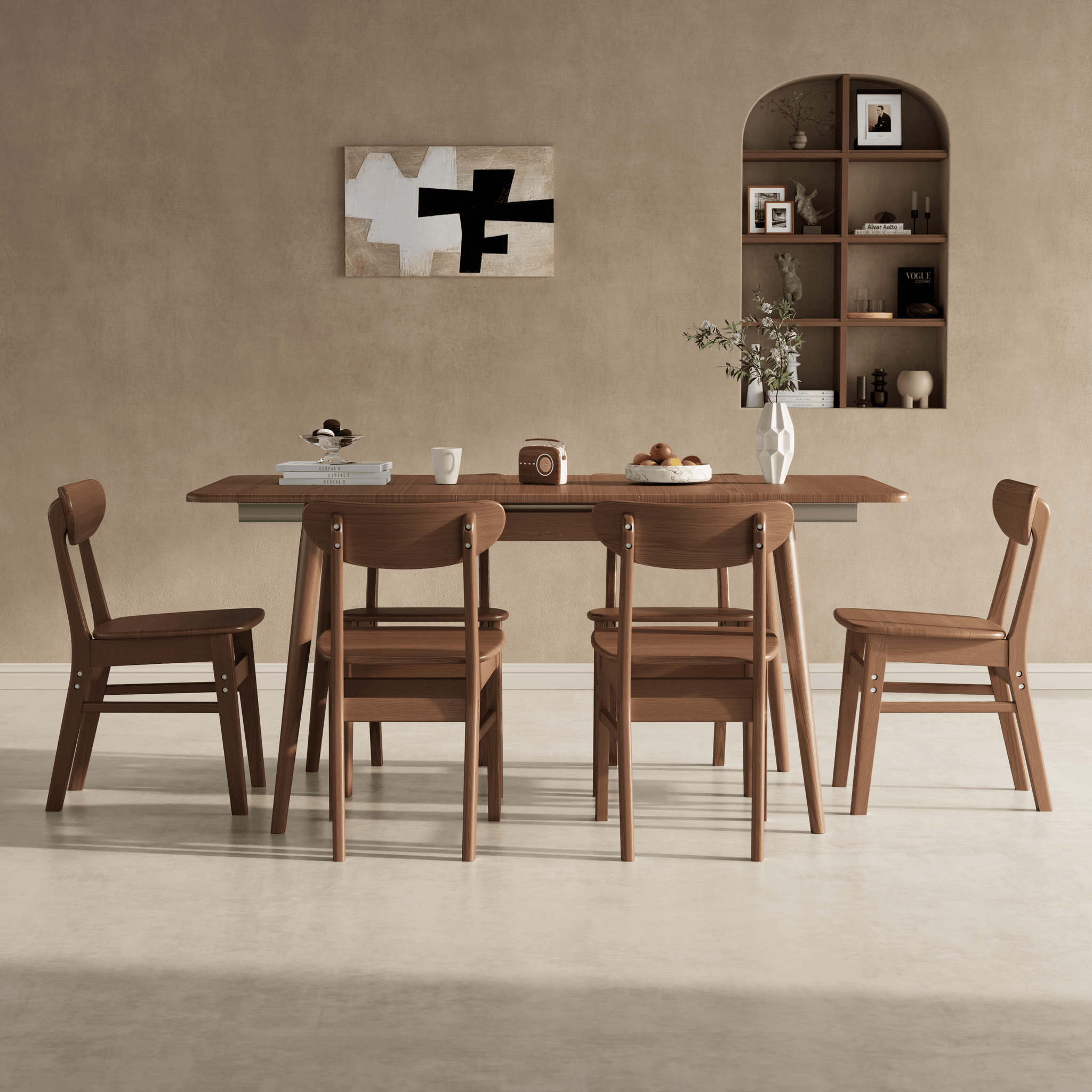 Extendable Dining Table for 4-8