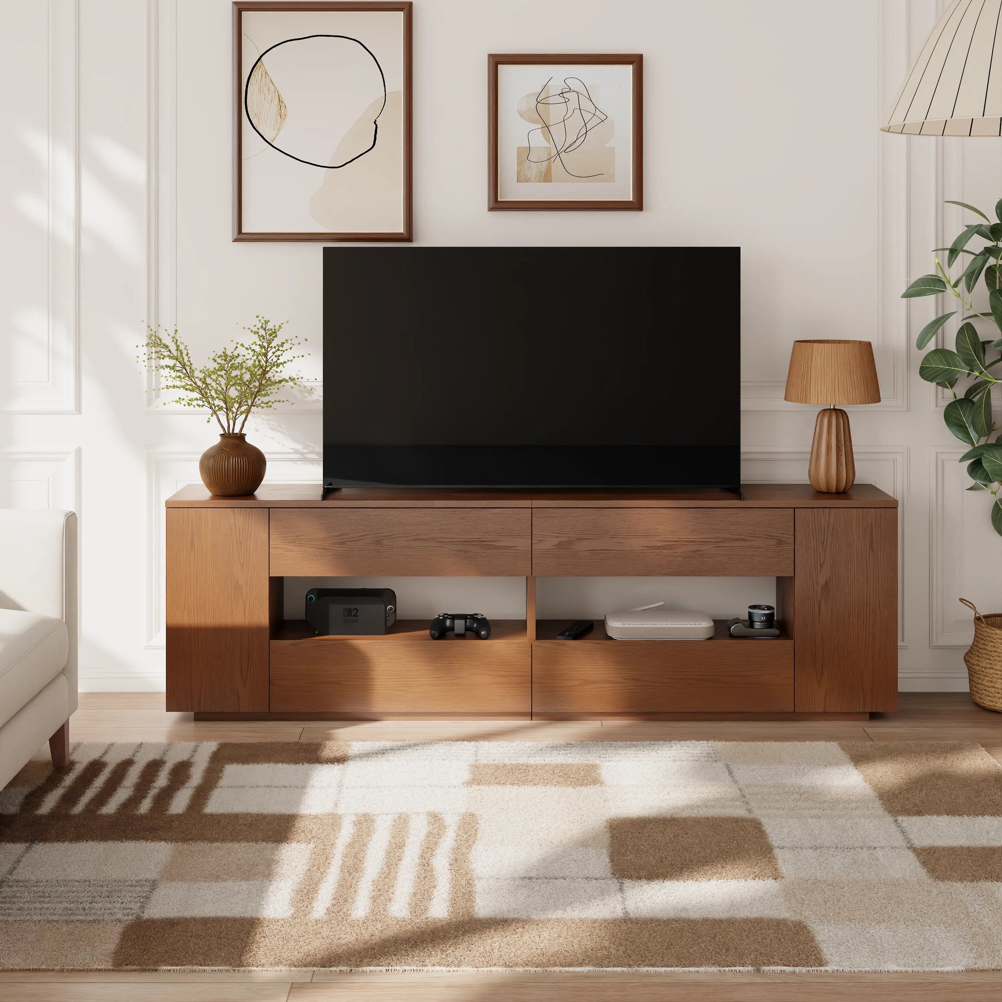 TV Stand for 45–70 Inch TVs – Media Console with Storage