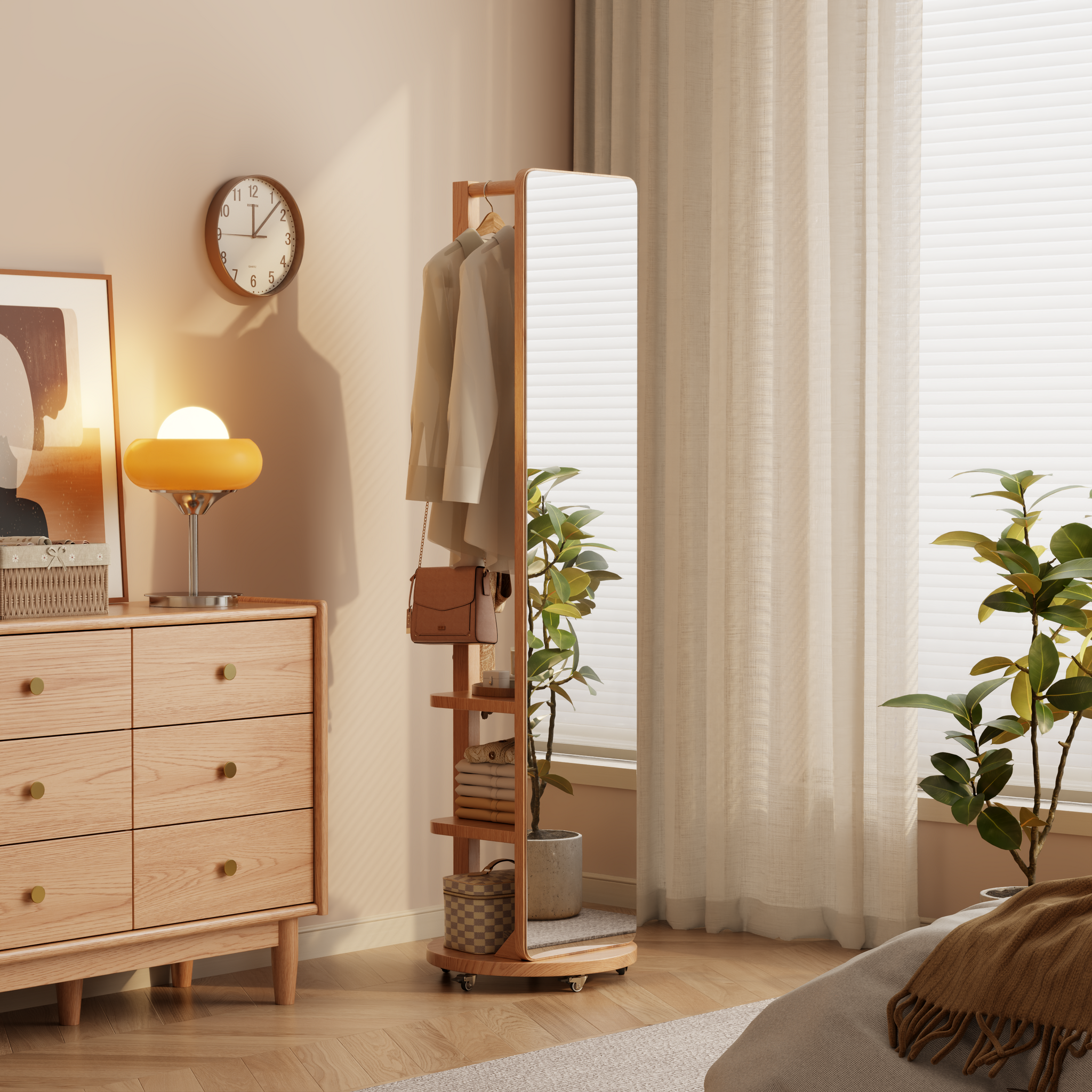 Rolling Full Length Mirror