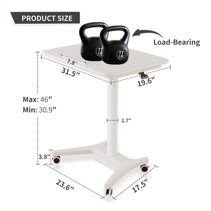 Rolling Standing Desk with Adjustable Height