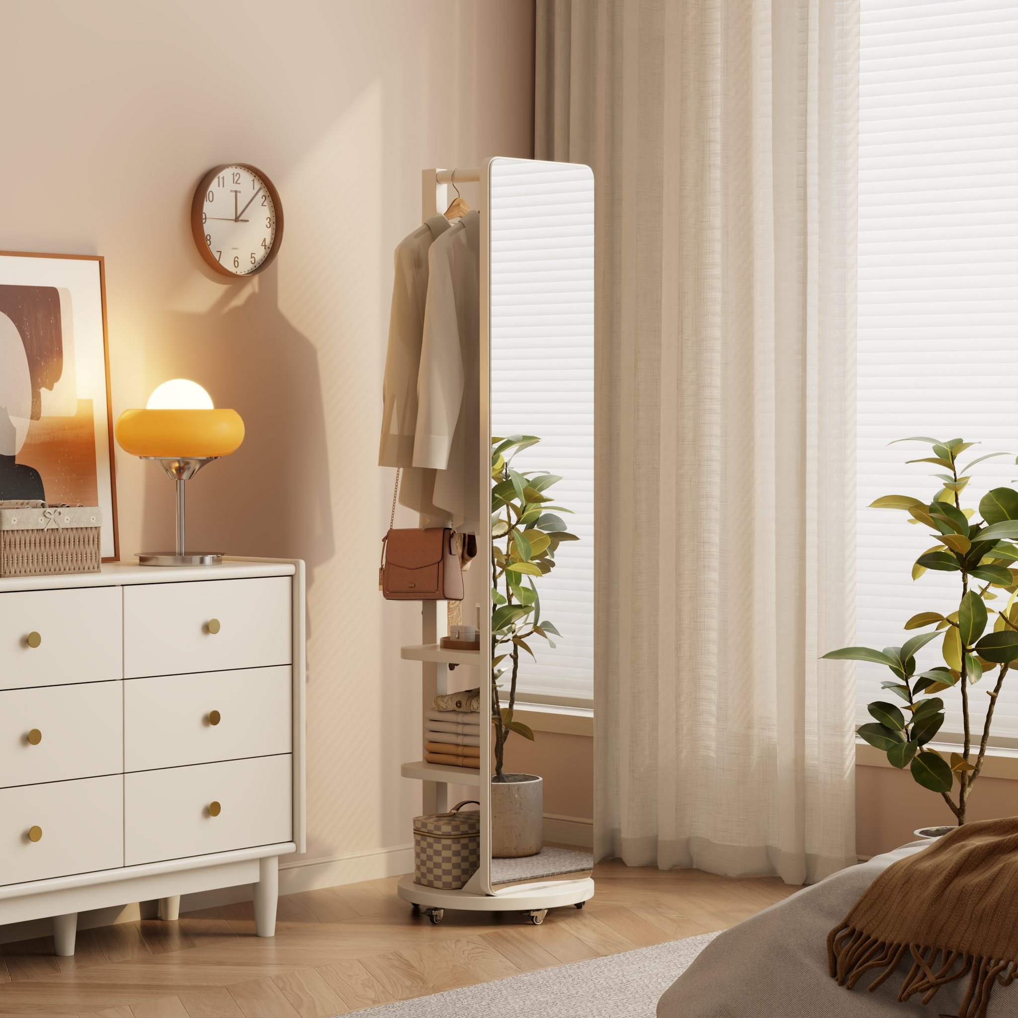 Rolling Full Length Mirror